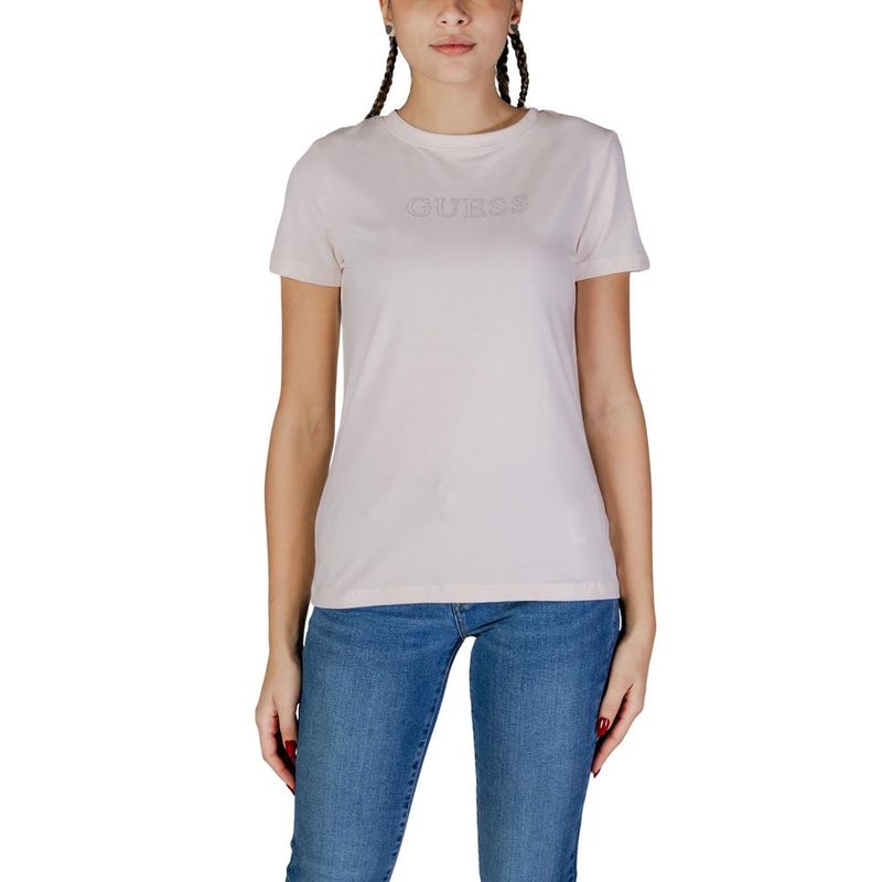 Guess Active Pink Cotton Women's T-Shirt
